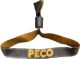 PECO Stoffarmband schwarz/gold