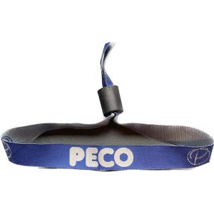 PECO Stoffarmband blau/silber